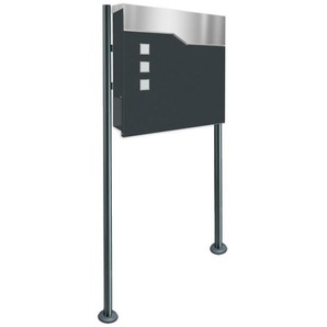 Standbriefkasten LCD inklusive Zeitungsfach RAL 7016 anthrazit grau