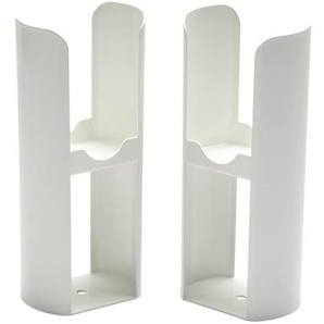 Standfüße in Weiß (Pearl White) zur Bodenmontage, für Design Heizkörper – Revive Hudson Reed