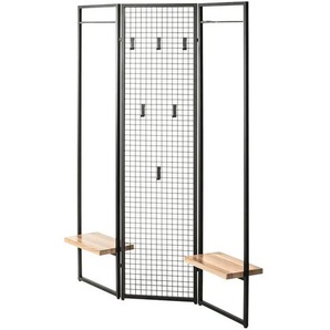 Standgarderobe  Reggio ¦ schwarz ¦ Metall,Holzwerkstoff ¦ Maße (cm): B: 133 H: 175 T: 24.0