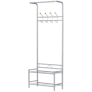 Standgarderobe  Wanda ¦ silber ¦ Maße (cm): B: 64 H: 177 T: 30