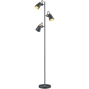 Standleuchte Edward, schwarz/gold, 160 cm