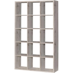 Standregal FORTE Mauro, braun (sandeichefarben), B:107,2cm H:176,3cm T:32,9cm, FSC-zertifizierter Holzwerkstoff, Regale