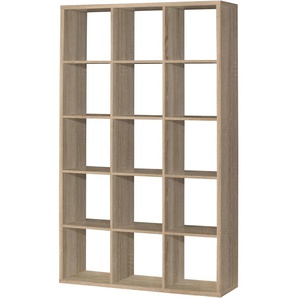 Standregal FORTE Mauro, braun (sonoma eiche), B:107,2cm H:176,3cm T:32,9cm, FSC-zertifizierter Holzwerkstoff, Regale