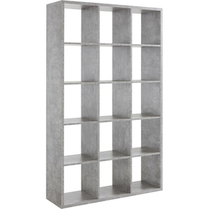 Standregal FORTE Mauro, grau (betonoptik lichtgrau), B:107,2cm H:176,3cm T:32,9cm, FSC-zertifizierter Holzwerkstoff, Regale