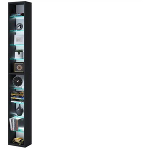 Standregal - schwarz - Materialmix - 21 cm - 151,6 cm - cm 14,4 | Möbel Kraft