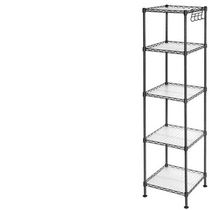 Standregal - schwarz - Materialmix - 30 cm - 123,5 cm | Möbel Kraft