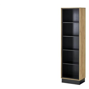 Standregal - schwarz - Materialmix - 56,6 cm - 208,5 cm - cm 37,0 | Möbel Kraft