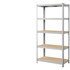 Standregal - silber - Materialmix - 100 cm - 200 cm | Möbel Kraft