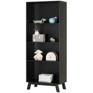 Standregal  Swart ¦ schwarz ¦ Maße (cm): B: 65 H: 165 T: 35.0