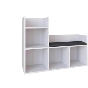 Standregal - weiß - Materialmix - 108 cm - 88 cm | Möbel Kraft