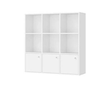 Standregal - weiß - Materialmix - 97,5 cm - 97,5 cm | Möbel Kraft