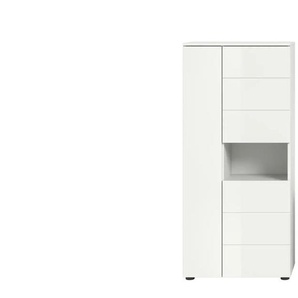 Standschrank - weiß - Materialmix - 60 cm - 133 cm | Möbel Kraft