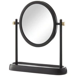 Standspiegel - schwarz - Aluminium,Messing - 22 cm - 23 cm - cm 22,0 | Möbel Kraft