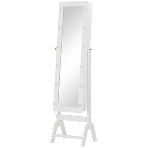 Standspiegelbox | weiß | Holzwerkstoff, Glas | 40 cm | 155 cm | 37 cm |