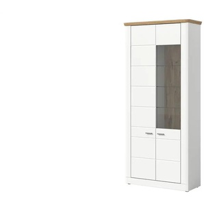 Standvitrine  Accadia ¦ weiß ¦ Maße (cm): B: 94 H: 205 T: 37.0