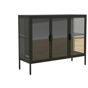 Standvitrine  Floka ¦ schwarz ¦ Maße (cm): B: 100 H: 80