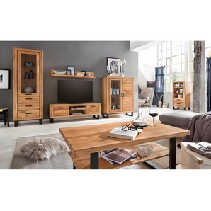 Standvitrine 68 x 200 x 40cm Braun