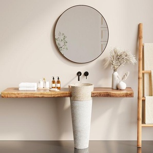 Standwaschbecken - Marmor - Cremefarben - LANTA