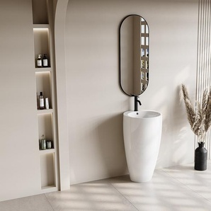 Standwaschbecken zylindrisch - Keramik - Weiß - L50 x H83 - MILOS II