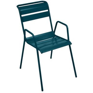 Stapelbarer Bridge-Sessel Monceau metall blau / Metall - Fermob - Blau