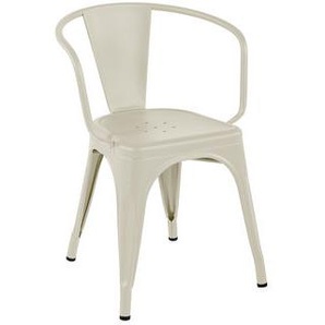 Stapelbarer Sessel A56 Indoor metall weiß / Stahl farbig Für den Innenbereich - Tolix - Weiß