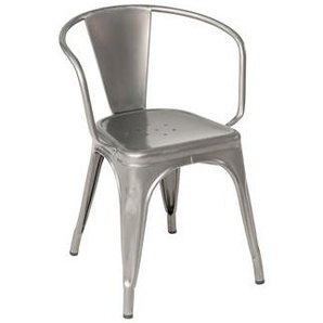 Stapelbarer Sessel A56 Outdoor metall / Edelstahl roh Für den Außenbereich - Tolix -