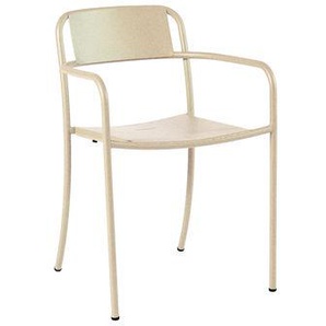 Stapelbarer Sessel Patio metall beige / Edelstahl - Tolix - Beige