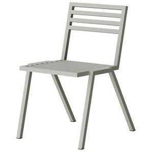 Stapelbarer Stuhl 19 Outdoors metall grau / Aluminium - NINE - Grau