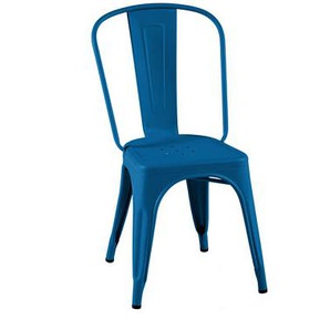 Stapelbarer Stuhl A Indoor metall blau / Stahl farbig Für den Innenbereich - Tolix - Blau