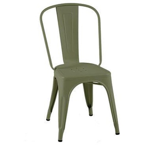 Stapelbarer Stuhl A Indoor metall grün / Stahl farbig Für den Innenbereich - Tolix - Grün