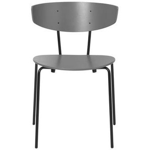 Stapelbarer Stuhl Herman holz grau / Holz & Metall - Ferm Living - Grau