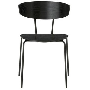 Stapelbarer Stuhl Herman holz schwarz / Holz & Metall - Ferm Living - Schwarz