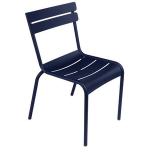 Stapelbarer Stuhl Luxembourg metall blau / Aluminium - Fermob - Blau