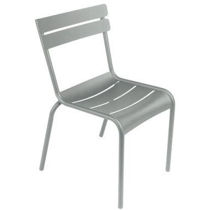Stapelbarer Stuhl Luxembourg metall grau / Aluminium - Fermob -