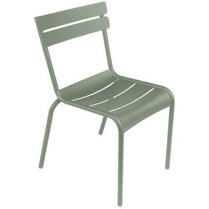 Stapelbarer Stuhl Luxembourg metall grün / Aluminium - Fermob - Grün