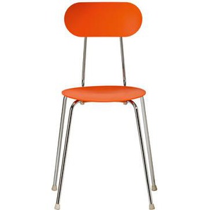 Stapelbarer Stuhl Mariolina plastikmaterial orange von Enzo Mari - Kunststoff & Füße aus Metall - Magis - Orange