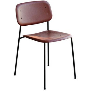 Stapelbarer Stuhl Soft Edge 40 holz rot / Holz & Metall - Hay - Rot