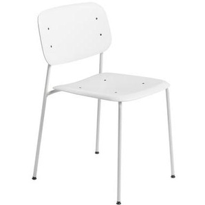 Stapelbarer Stuhl Soft Edge 45 plastikmaterial weiß / Metall & Kunststoff - Hay - Weiß