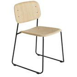 Stapelbarer Stuhl Soft Edge 50 holz natur / Holz & Metall - Hay - Holz natur
