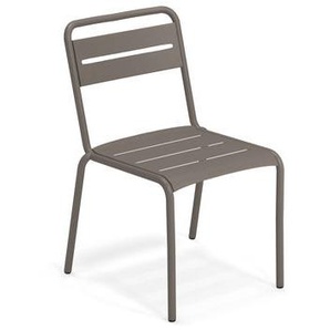Stapelbarer Stuhl Star metall beige / Aluminium - Emu - Beige