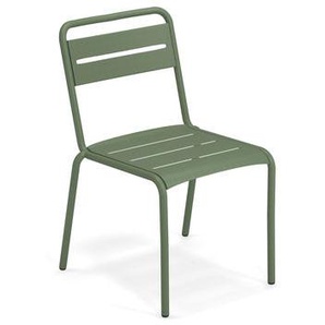 Stapelbarer Stuhl Star metall grün / Aluminium - Emu - Grün