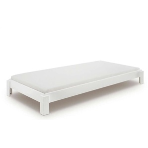 Stapelbett aus Massivholz Denver ¦ weiß ¦ Maße (cm): B: 98 H: 24