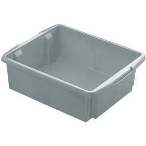 Stapelbox Aufbewahrungsboxen BxTxH: 36x45,5x14,5 cm, 17 l Gr. B/H/T: 36 cm x 14,5 cm x 45,5 cm, grau Stapelbox Stapelboxen
