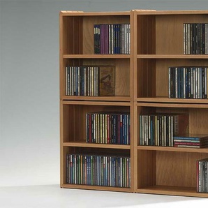 Stapelbox für CDs Buche natur geölt braun, 37x37x18 cm