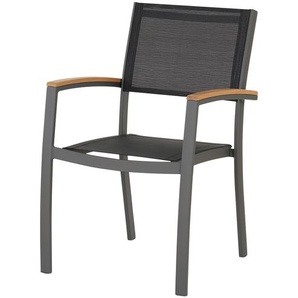 Gartenstuhl stapelbar Sacramento ¦ grau ¦ Maße (cm): B: 58 H: 89 T: 60.0