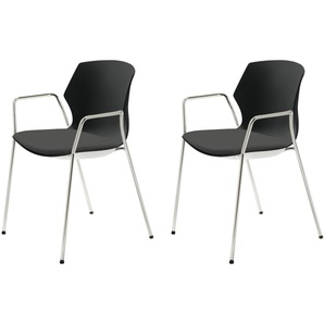 Stapelstuhl  2er Set MyPrimo ¦ schwarz ¦ Maße (cm): B: 55 H: 80,5 T: 53.0