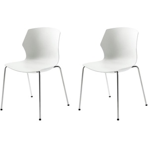 Stapelstuhl  2er Set MyPrimo ¦ weiß ¦ Maße (cm): B: 51 H: 80,5 T: 53.0