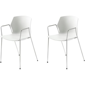 Stapelstuhl  2er Set MyPrimo ¦ weiß ¦ Maße (cm): B: 55 H: 80,5 T: 53.0