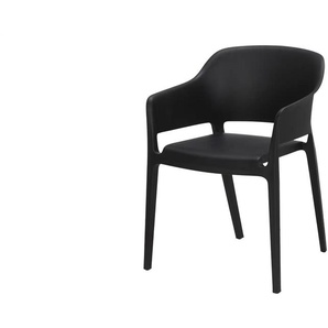 Stapelstuhl Lacona - schwarz - Materialmix - 55 cm - 77,5 cm - cm 54,5 | Möbel Kraft