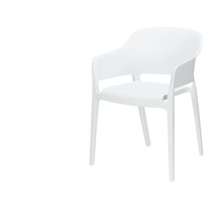 Stapelstuhl Lacona - weiß - Materialmix - 55 cm - 77,5 cm - cm 54,5 | Möbel Kraft